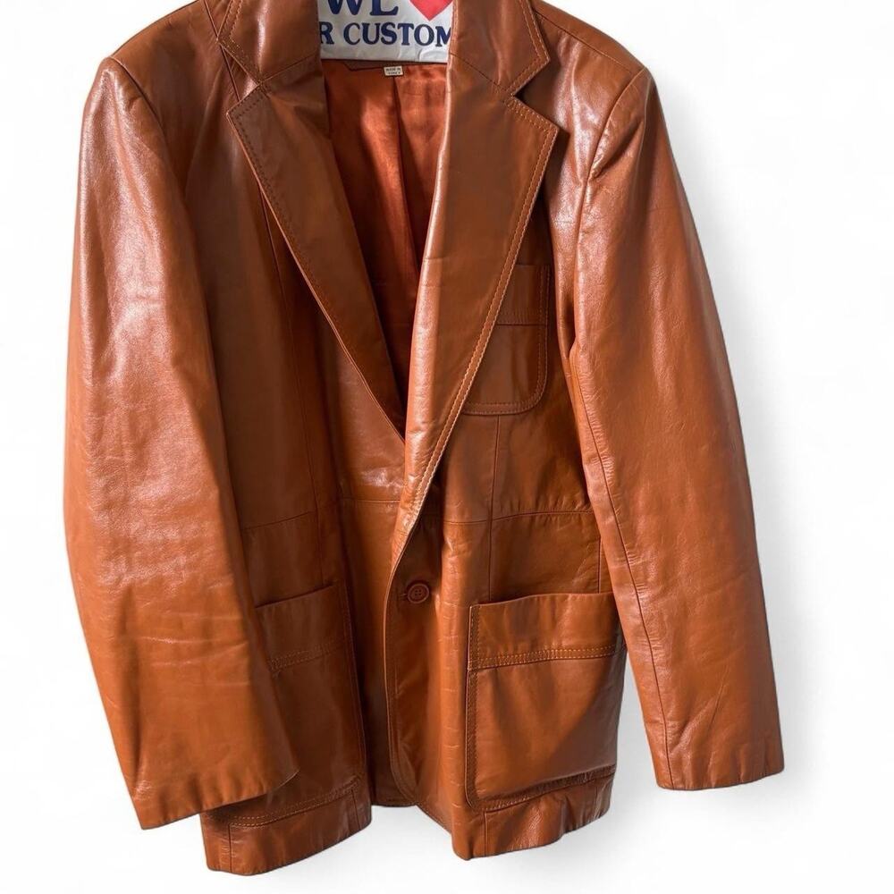 Vintage Californian Leather Jacket Brown/Cognac By California Sportswear 42R